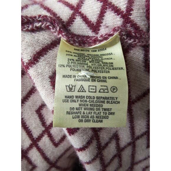 Anthropologie Moth Galena geometric alpaca cowl neck cozy sweater - Picture 7 of 8